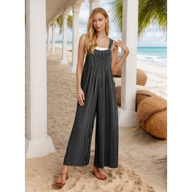 IWOLLENCE Jumpsuit for Women Wide Leg Overalls Women Dungarees with Adjustable Straps and Pockets Maternity Clothes