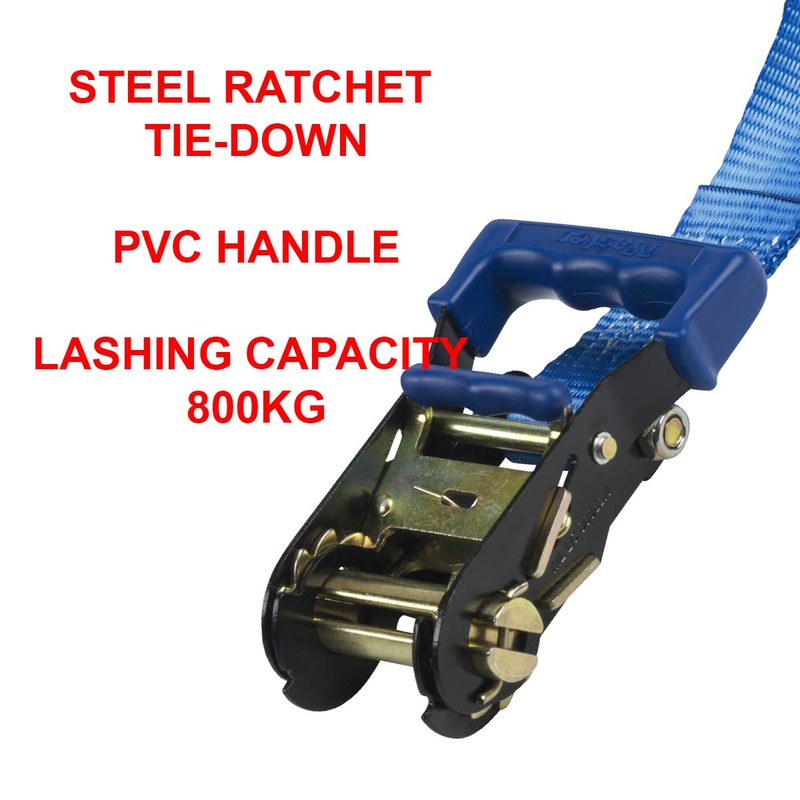 Master Lock 4359EURDAT Ratchet Strap, Blue, 6m x 35mm strap