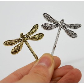Dragonfly Hair Pins Dragonfly Bobby Pins Dragonfly Hair Clip Pin Dragonfly Alloy Side Clip BW73 (2 Pcs-Set A)