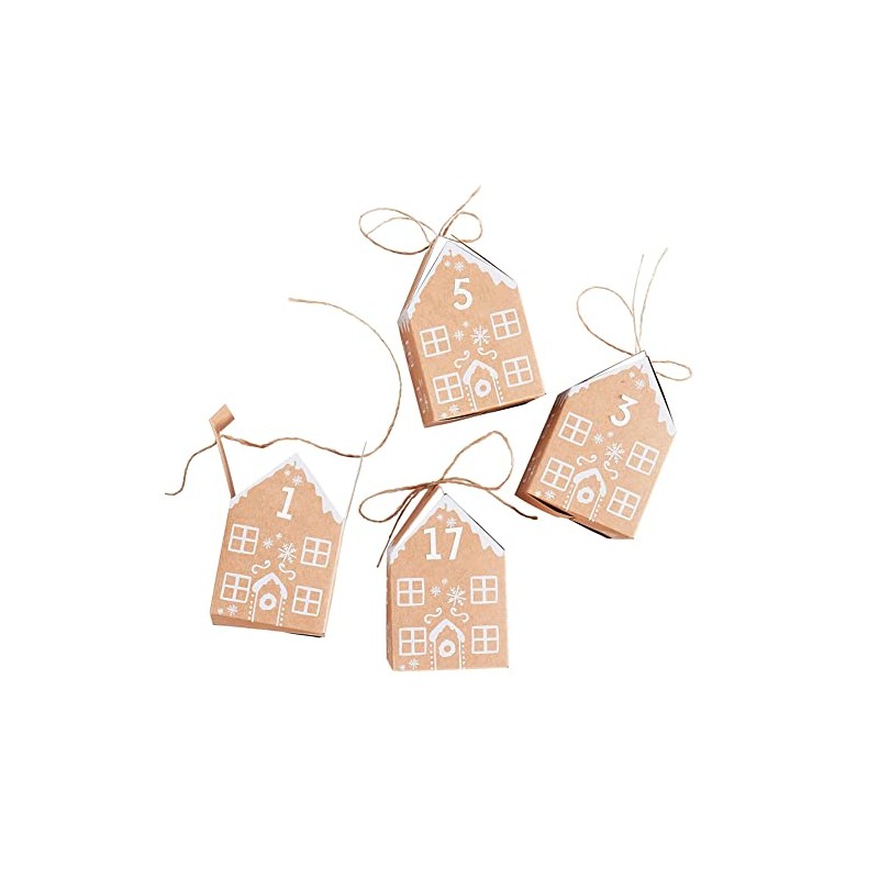 Ginger Ray Gingerbread House Christmas Advent Calendar Boxes Let It
