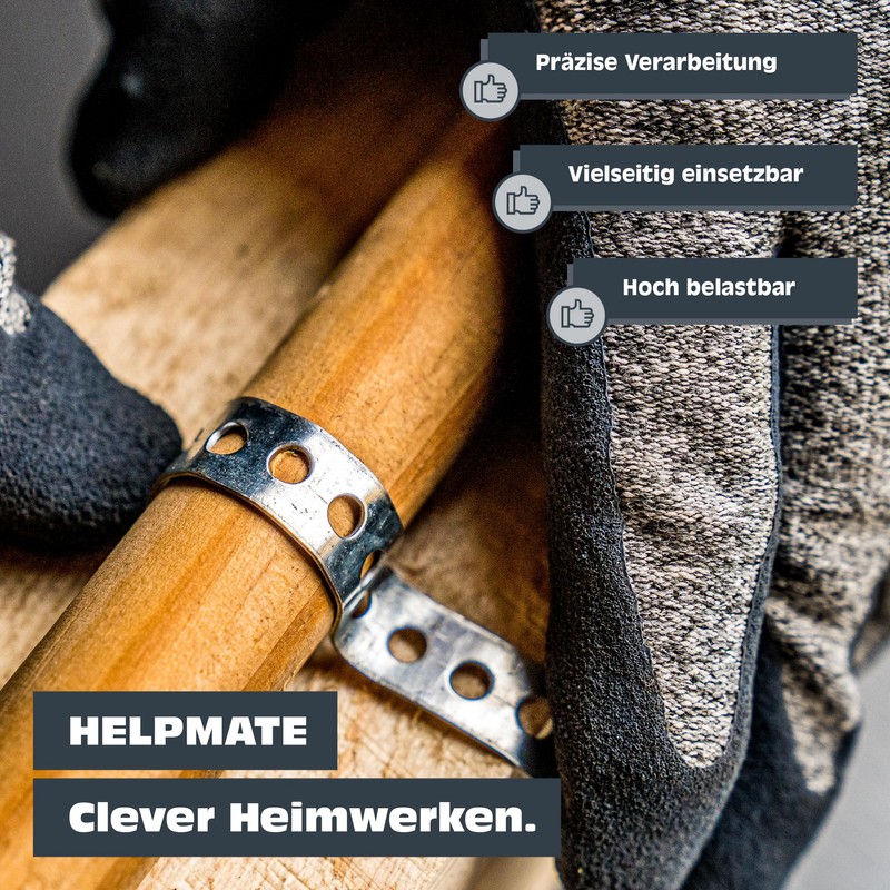 HELPMATE Perforated Tape 3.0 m Length - Sendzimir Galvanised Steel
