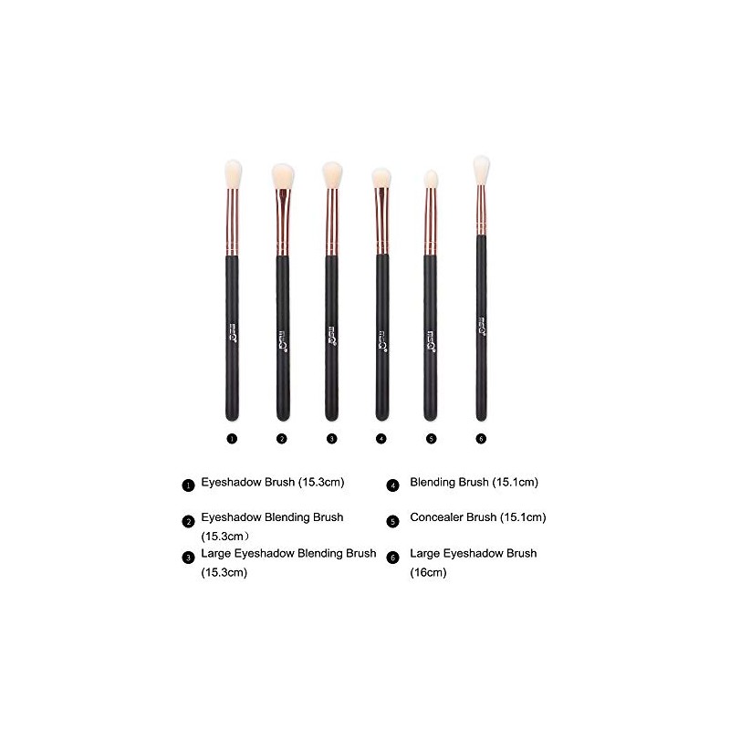 MSQ 6pcs Eyeshadow Brushes Eye Makeup Brushes Set Synthetic Hairs