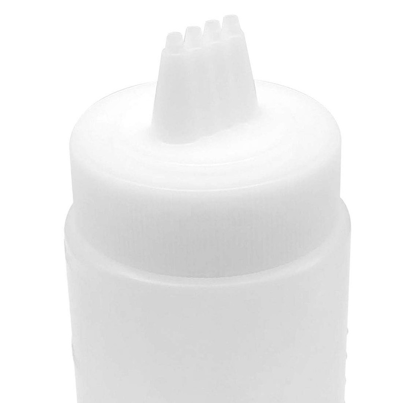 GARASANI 4 Hole Sauce Squeeze Condiment Bottles Dispenser (18oz -