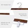 Nature Smile Wooden Pants Skirt Trousers Hangers with Clips (10Pcs