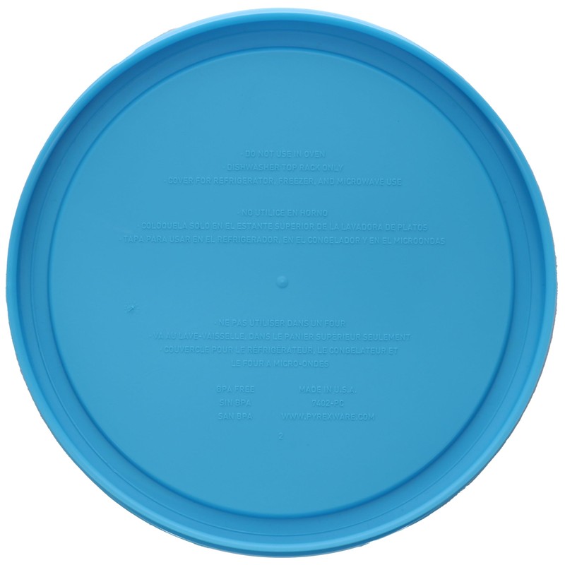 Pyrex 7402-PC 6/7-Cup Bright Blue Pantone Food Storage Lids -