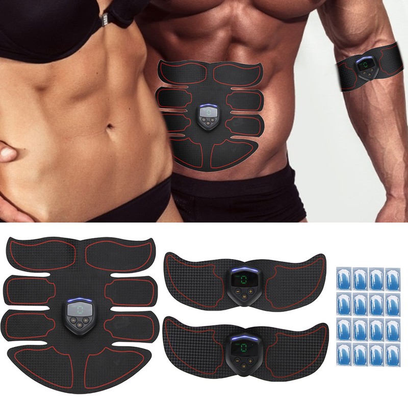 EMS Abdominal Muscle Trainer Portable Digital Charging Exercise Fitness Patch