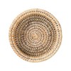 Caspari Rattan Wine Bottle Coaster in White Natural