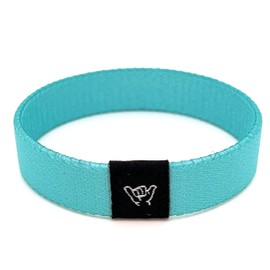 Hang Loose Bands - Aqua Blue - Light Blue Stretch Bracelet for Men Women & Teens - Summer - Boho Solid Color Wristband - Friendship Bracelets - Surfer Wrist Band