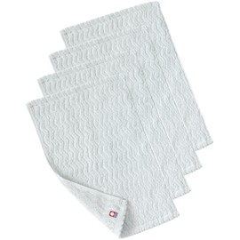 Bloom Imabari Towel Certified Hand Towel, Set of 4, Ash Towel Handkerchief, 8.7 x 12.6 inches (22 x 32 cm), Large, Large, Water Absorbent, Quick Drying, 100% Cotton, Made in Japan (Blue)