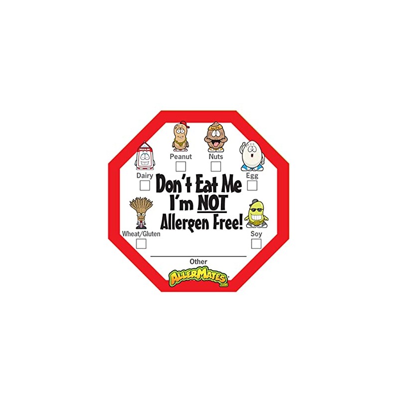 Allermates Allergen Free Label Checkbox 24 ct