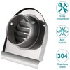 2X 4Inch 100mm Waterproof Stainless Steel Vent Vent Hood Anti-