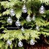 12 X Iridescent Round Glass Christmas Tree Baubles Spheres Ornaments