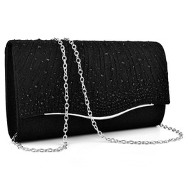 TINDTOP Clutch Purses for Women Evening Handbags for Formal Wedding Party Cocktail Prom Crossbody Shoulder Envelope Bag