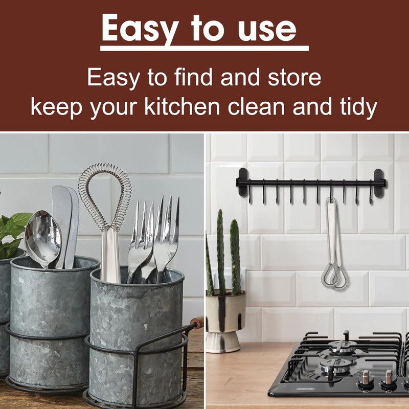PRIMES Stainless Steel Mini Whisk Hand Beaters Manual, Achieve Perfect