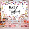 Wildflower Baby in Bloom Backdrop - Flower Baby Shower Decor,