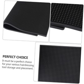 BIUDECO 1Pc Non Slip Salon Cushion Mat for Hair Clippers and Hairdressing Tools Durable Storage Pad for Barbershop Workstations Organize Scissors and Blades Style