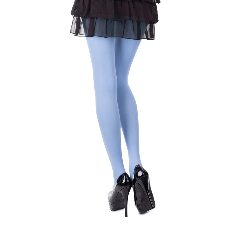 Romartex Women's Colourful Opaque 40 Denier Tights, L, light blue