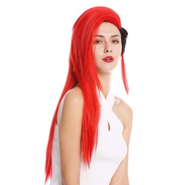 WIG ME UP - DL104-113-1B Wig Women Men Cosplay Punk Emo Wave Long Black Red