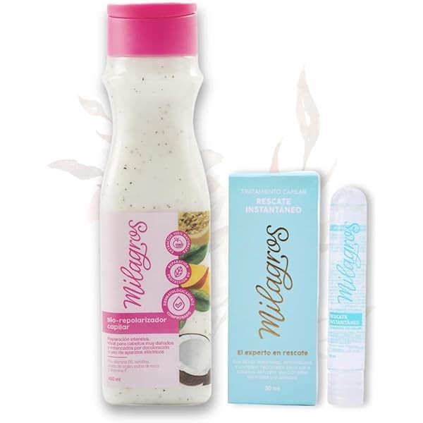 MILAGROS Tratamiento Biorepolarizador Capilar & Tratamiento Capilar Rescate Instantáneo -