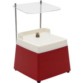 MCBL58 Portable Stained Glass Grinder with Shield - 110V 65W, 4200 RPM Mini Art DIY Tool for Glass & Ceramic Processing,Desktop Glass Grinder for Precision Grinding