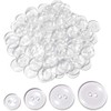 ZAMXHUG Buttons - 200 Clear Buttons - Reversible - Crafts