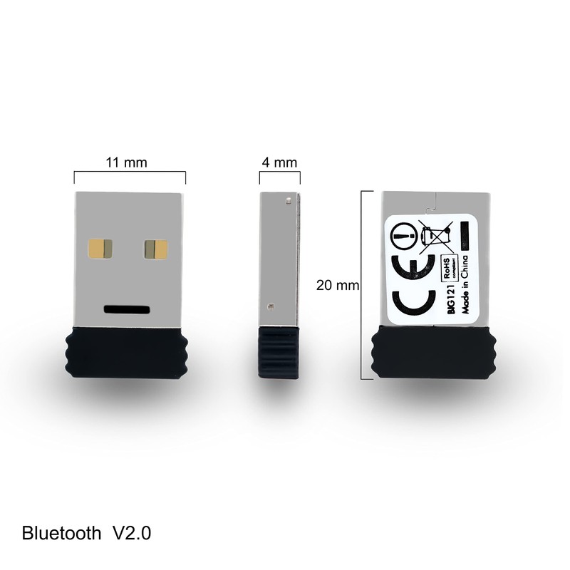 BIGtec Ultra Mini Bluetooth adaptor V2.0+ V1.2 V1. WIN7 Kompatibel
