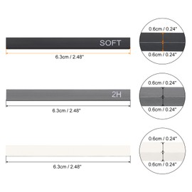 PATIKIL Compressed Charcoal Sticks Set, 3 Type Art Supplies Sketch Square Stick for Artist Drawing Sketching Shading Painting, Black White