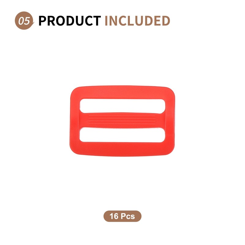 SUIKIHUM 16 Pack Plastic Slide Buckle, 2 Inch Tri-Glide Slider,