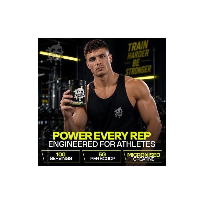 Micronised Creatine Monohydrate Powder 500g – 100 Servings – Creatine