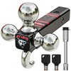 Ayleid Trailer Hitch Tri-Ball Mount with Hook & Pin Balls