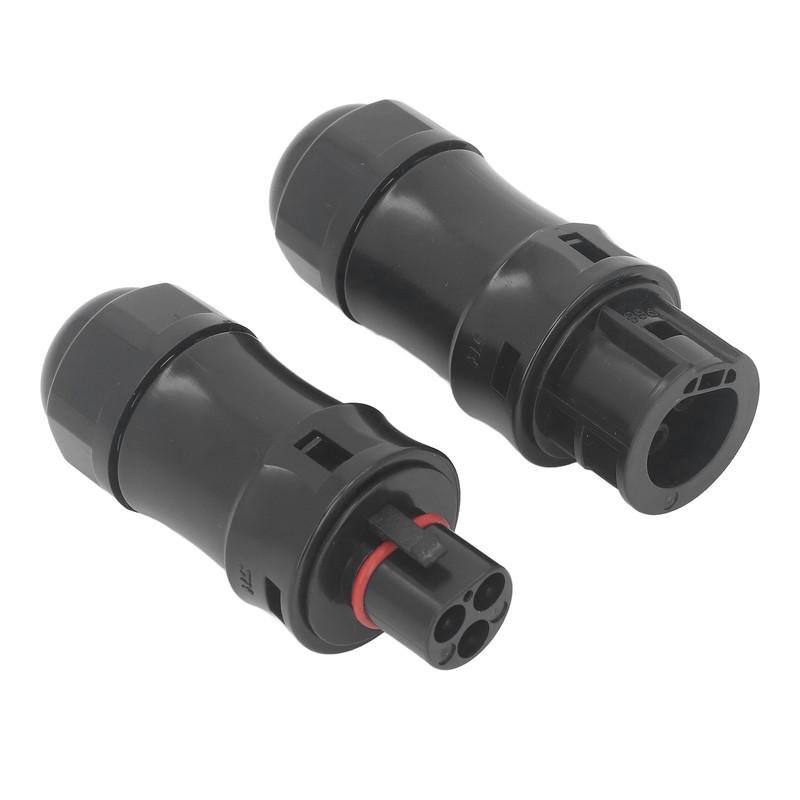 2Pcs Waterproof Power Connector 3 Pin Temperature Resistant Micro Reverse