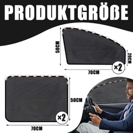 Set of 4 Sun Protection Car Side Window Set, Car Sun Protection Side Window, Magnetic Car Window Sun Shade, Easy to Use Suitable for Most Vehicle Types