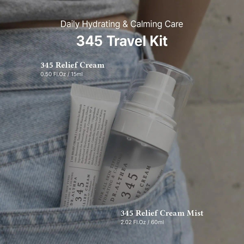 Kit De Viaje Vegano 345 Relief Cream & Mist, Perfecto