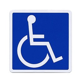 SSC qb600029a03n0 Wheelchair, Magnetic Sticker, Disabled Facilities, Suitable for Sticking to Wheelchairs, Wheelchairs, Vehicles, Signs, Etc., Waterproof, Waterproof, Outdoor, Parking in Disabled Spaces, Facing Right, 6.1 x 6.1 inches (155 x 155 mm)
