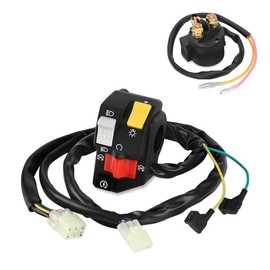 M MATI Handlebar & Starter Relay Switch for Honda TRX400EX 400EX Sportrax 2005 2006 2007 35200-HN1-A41 35850-HM3-000