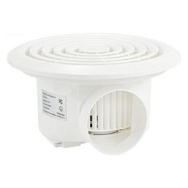 LBiWin 8 Inch Round Bathroom Exhaust Fan, Easy Install and Quiet Ceiling Exhaust Fan 110 CFM ,Through Wall Vent Fan, 1.0 Sones Ideal Ventilation for Bathroom,RV,Kitchen,Mobile Home