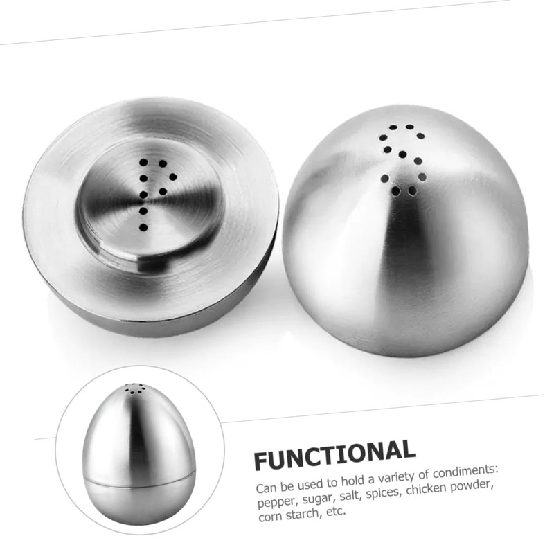 Outanaya Lidded Seasoning Box Stainless Steel Condiment for Easy Spice