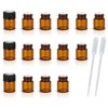 AFMNQZ 50Pack Set 1ML Amber Glass Bottle with Orifice Reducer