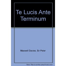 Te Lucis Ante Terminum: op. 15. mixed choir and chamber orchestra. Partition d'étude.