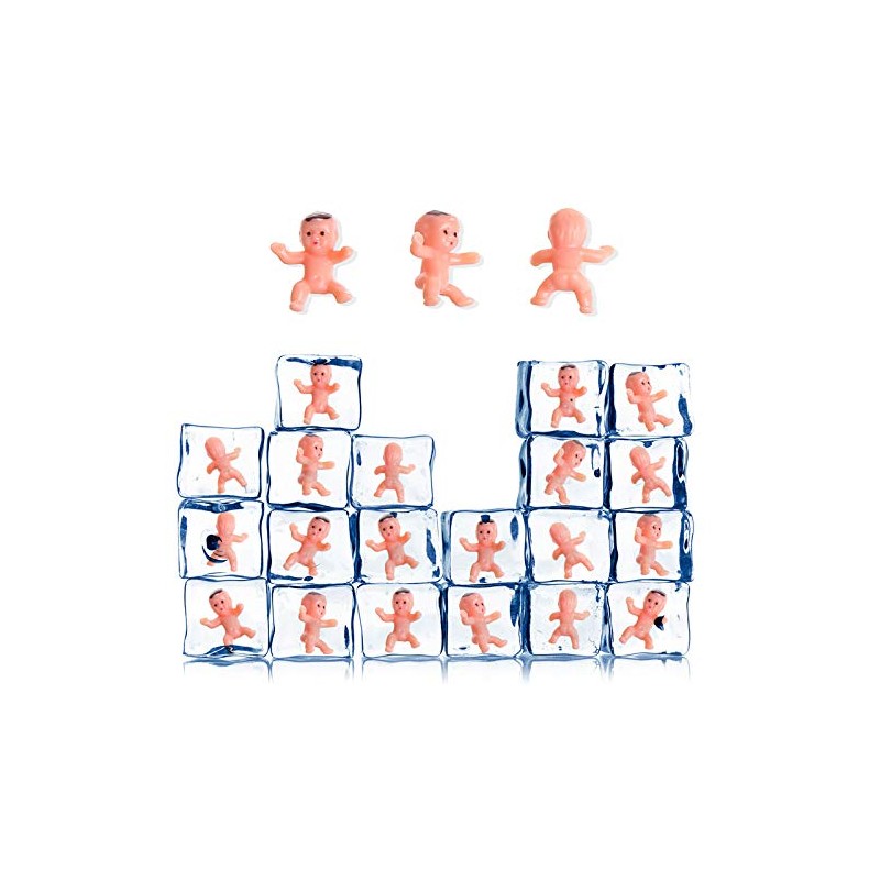 CCINEE 60 Pieces 1 Inch Mini Plastic Babies for Baby