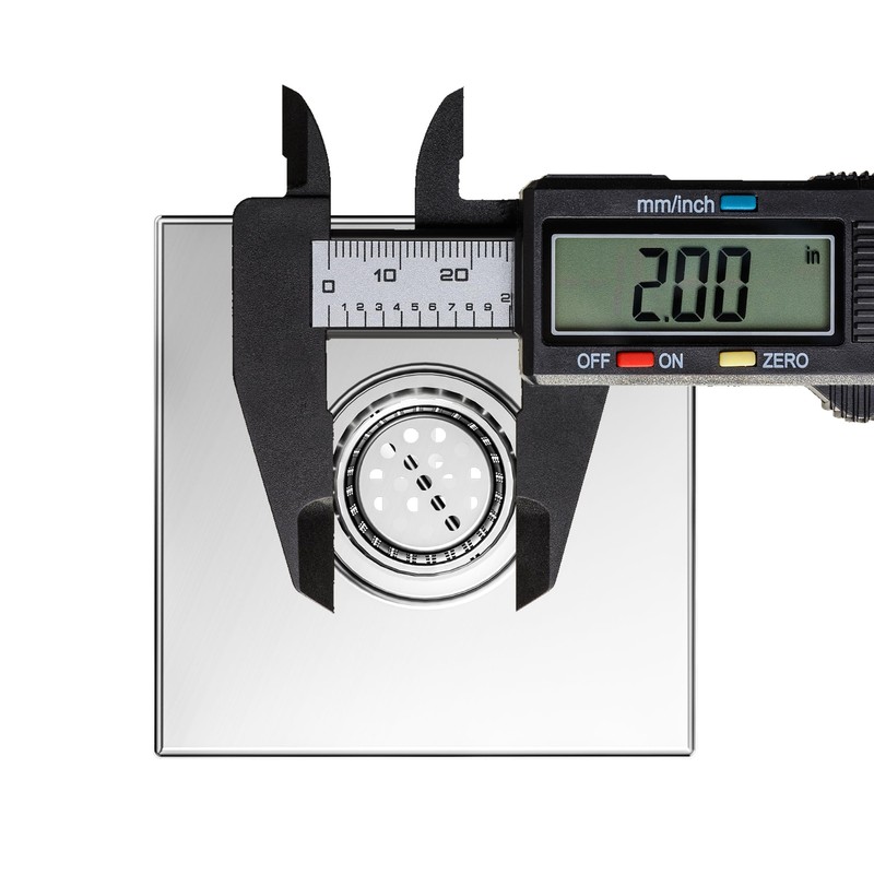 Neodrain 6-Inch Square Shower Drain with Removable Quadrato Pattern Grate,