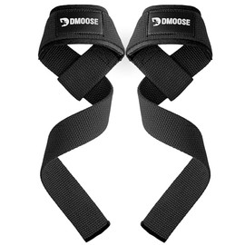 DMoose Fitness straps para gym mujer - Correas de levantamiento de silicona antideslizante - muñequeras gym - accesorios para entrenamiento de fuerza - straps