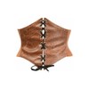 Lavish Distressed Brown Faux Leather Corset Belt (Medium)