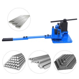 WsrrLun Universal Metal Bender Set UB-100A Manual Metal Bending Machine 120 degree Manual Metal Bar Bender Heavy Duty Metal Bending Tool Flat Round Square Steel Bending Machine, Blue