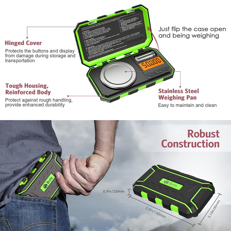LOFICOPER Digital Precision Scale, Portable Mini Scale, 50 g/0.001 g,