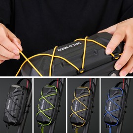 WILD MAN 2L Rainproof Quick Release Bike Handlebar Bag Hard Shell Waterproof Scooter Storage Bag for Kick Scooters Folding Bike Self Balancing Scooters MTB Bicycle Cycling(GD6X,Black)