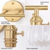 Shenmoyl Bathroom Light Fixtures, 2-Light Brass Vanity Wall Light Over