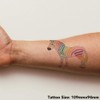 'Rainbow Zebra' Temporary Tattoo - Water Resistant, Skin-Safe, Non-Toxic Transfer