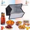 Thermally Insulated Shopping Bags,Black Cool Bag,30x25x25 Cm Insulated Cooler Bag,Collapsible