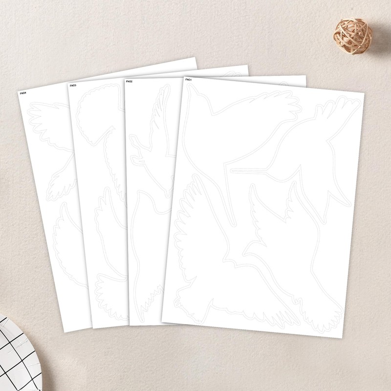 JUNART 16 Pcs Anti-Collision Window Stickers, Bird Shape Window Decals,